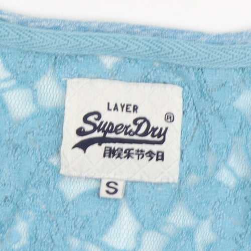 SuperDry Women's Blue Lace Tank Top Size S, Summer