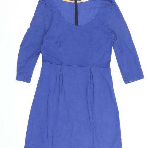 Joules Women's Blue Dress Size 12 with 3/4 Sleeves