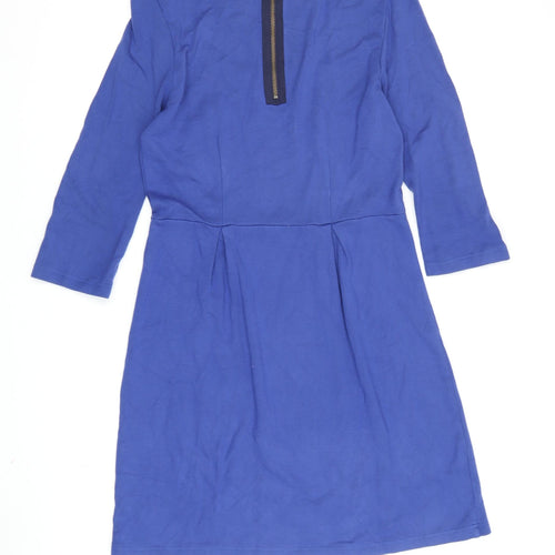 Joules Women's Blue Dress Size 12 with 3/4 Sleeves