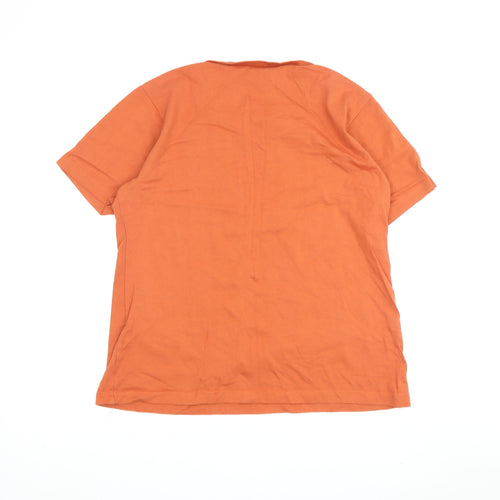 Inji Designs Women's Orange XL Basic T-Shirt