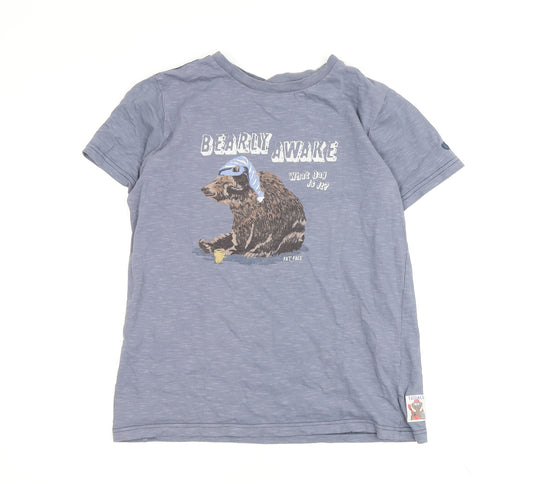 Fat Face Girls Blue Bear Pyjama Top 11-12 Years