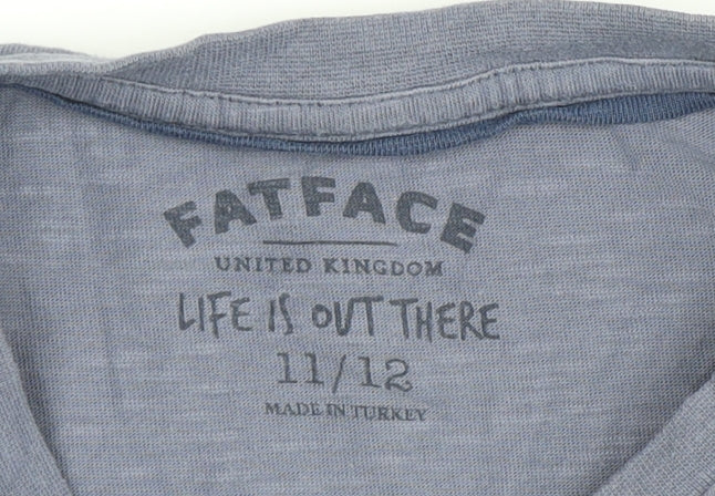 Fat Face Girls Blue Bear Pyjama Top 11-12 Years