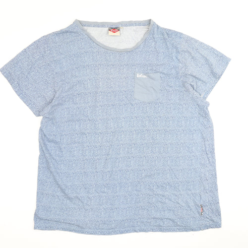 Lee Cooper Men's Blue Short Sleeve T-Shirt 2XL