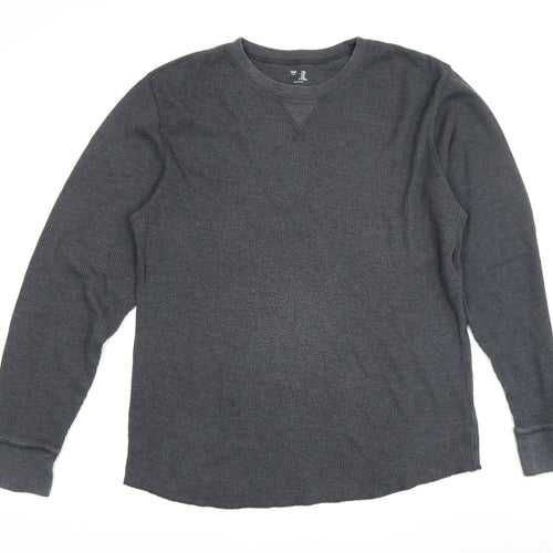 Gap Men’s Grey Long Sleeve Crew Neck T-Shirt XL