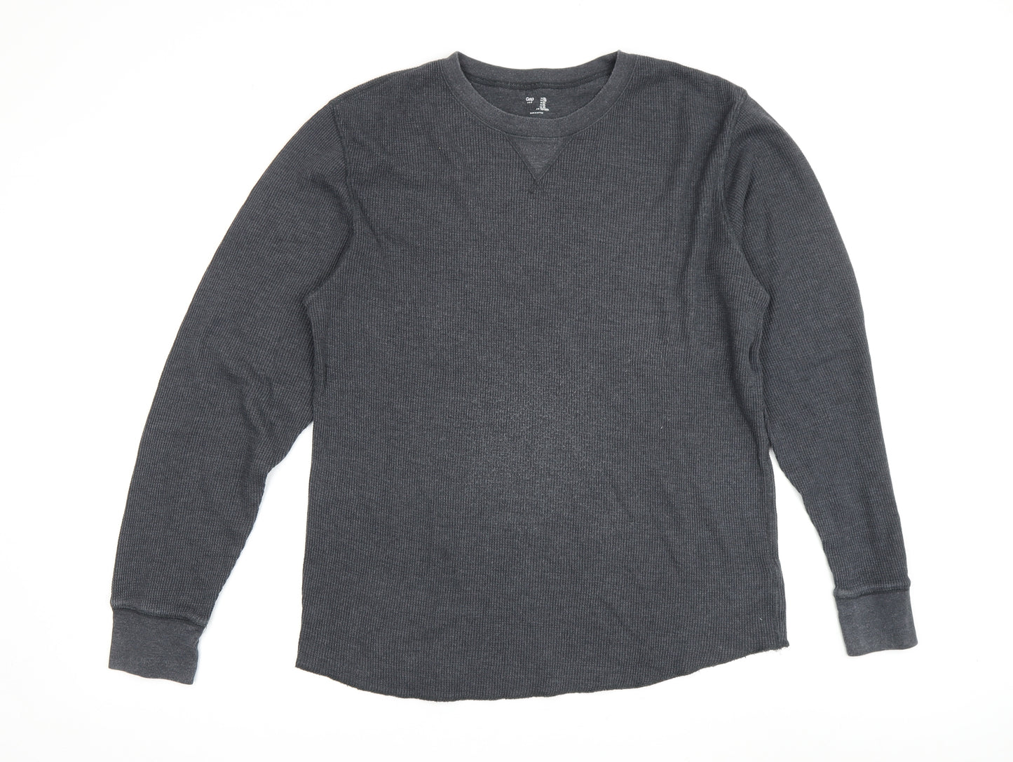 Gap Men’s Grey Long Sleeve Crew Neck T-Shirt XL