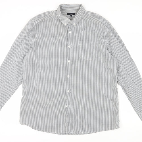 Thomas Nash Men's XL Black Check Button-Up Shirt