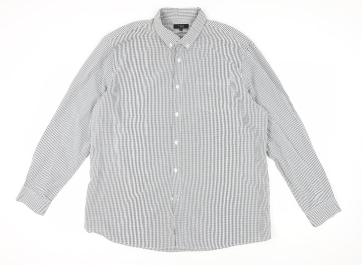 Thomas Nash Men's XL Black Check Button-Up Shirt