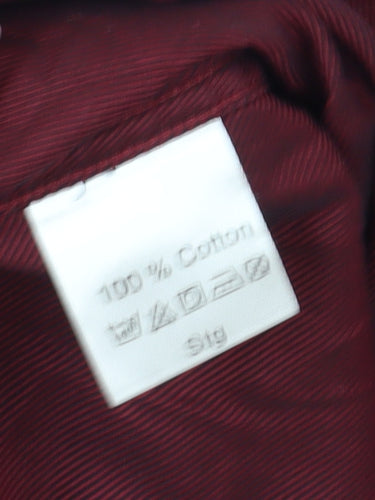 Savoy Taylors Guild Men's Red Slim Fit Dress Shirt