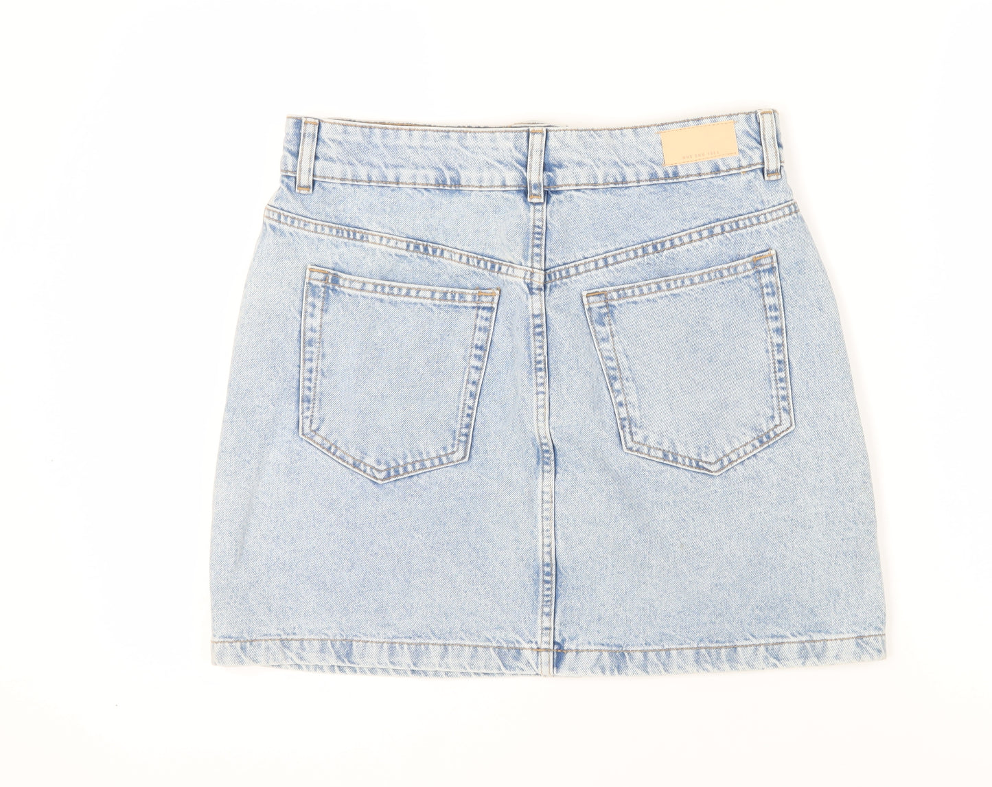 MNG Women's Blue Denim Skirt - Size L
