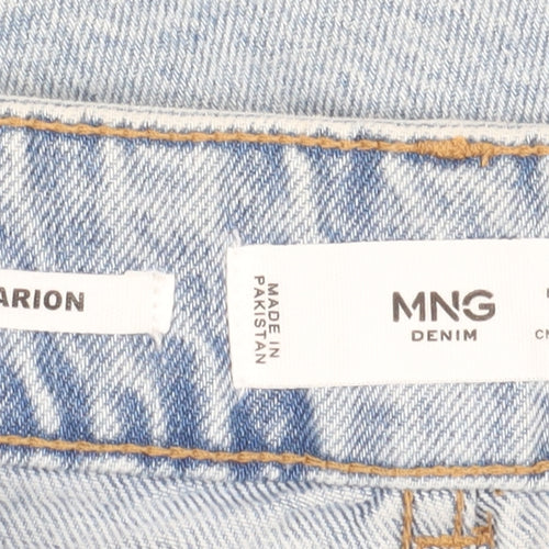 MNG Women's Blue Denim Skirt - Size L