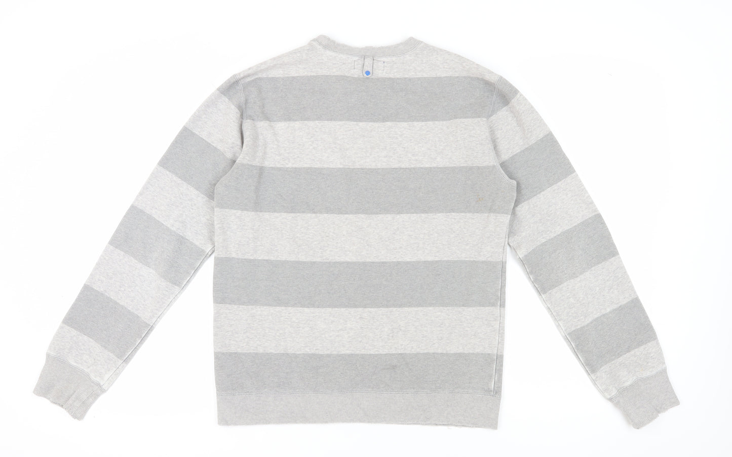Adidas Men's Grey Striped Pullover Sweatshirt Size S