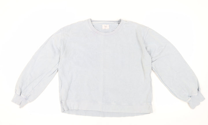 Hush Women's Blue Pullover Sweatshirt, M, Casual Comfort