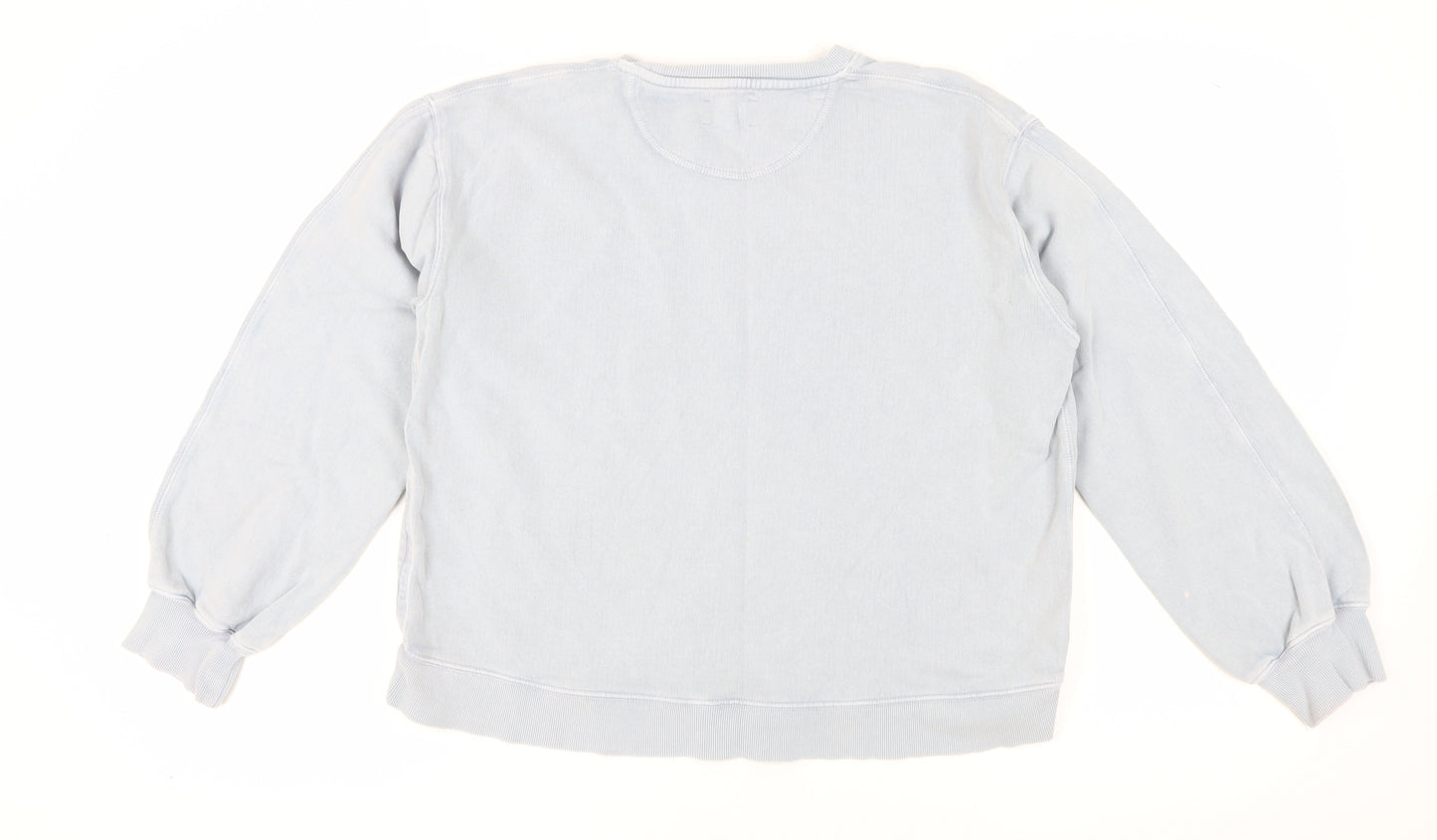 Hush Women's Blue Pullover Sweatshirt, M, Casual Comfort