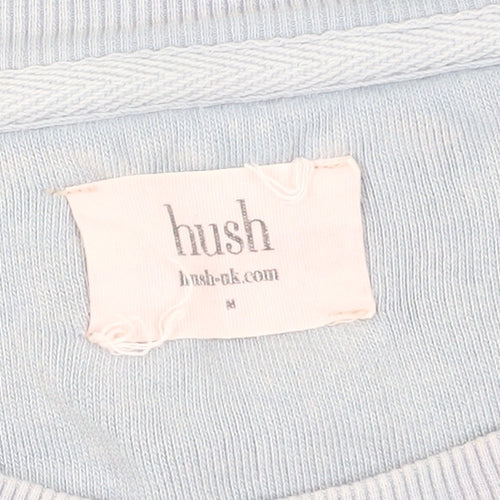 Hush Women's Blue Pullover Sweatshirt, M, Casual Comfort