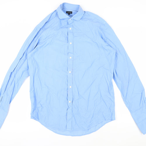 Jaeger Men's Blue Pinstripe Dress Shirt, Size 16