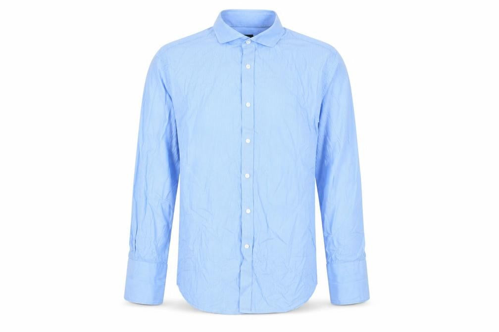 Jaeger Men's Blue Pinstripe Dress Shirt, Size 16