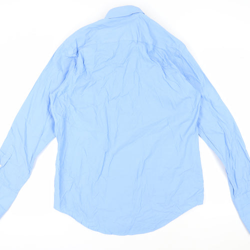 Jaeger Men's Blue Pinstripe Dress Shirt, Size 16