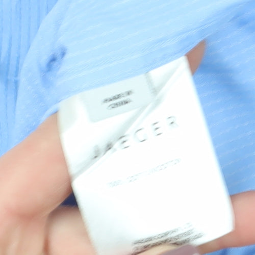Jaeger Men's Blue Pinstripe Dress Shirt, Size 16