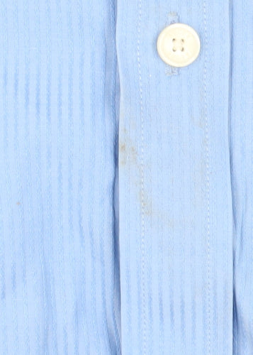 Jaeger Men's Blue Pinstripe Dress Shirt, Size 16