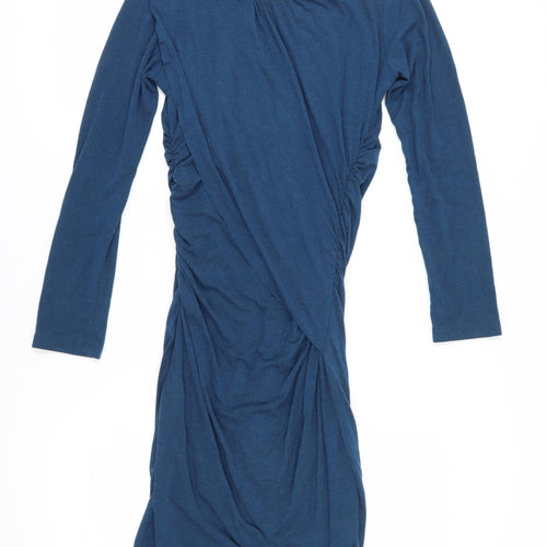 Arzu Kara Women's Blue Sheath Sleeve Dress L