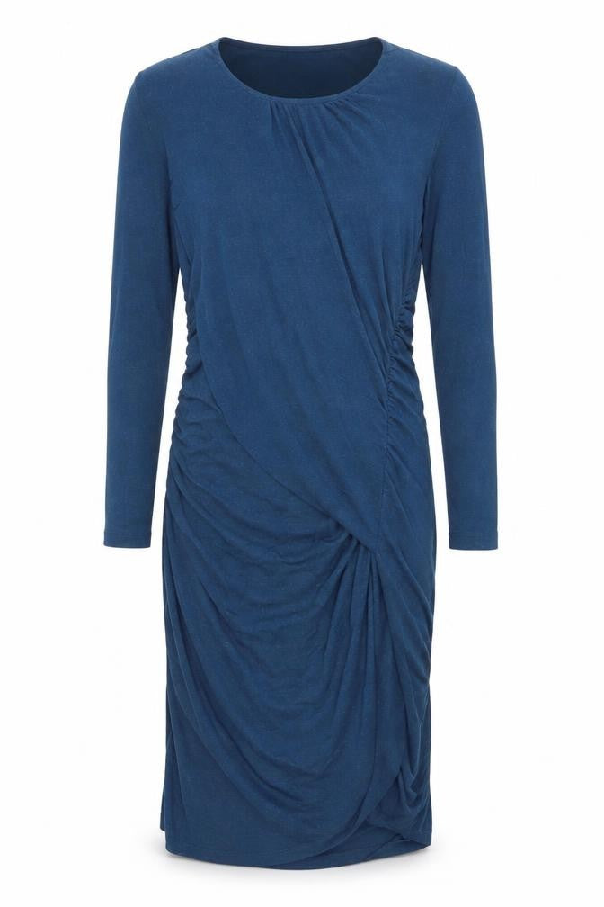 Arzu Kara Women's Blue Sheath Sleeve Dress L