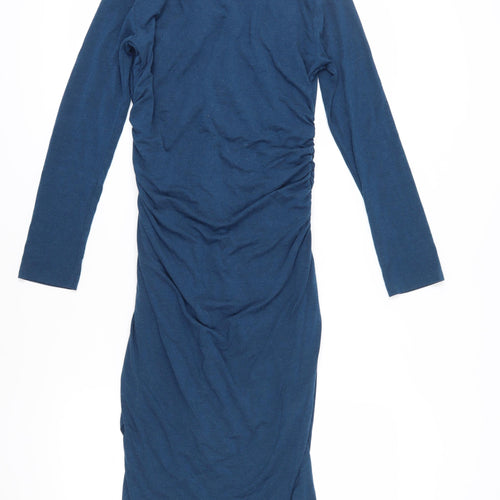 Arzu Kara Women's Blue Sheath Sleeve Dress L