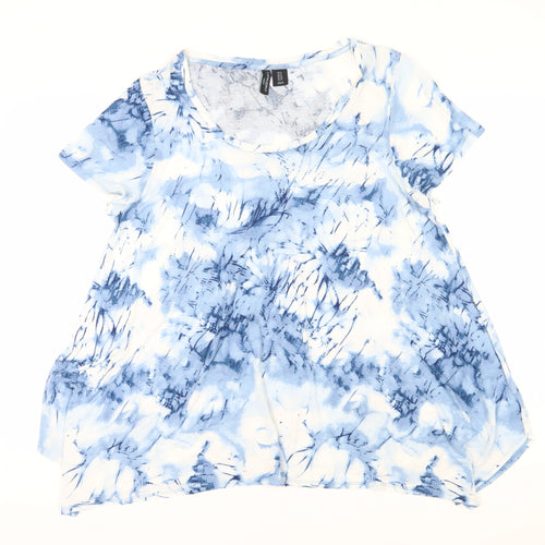Cynthia Rowley Women's Plus Size Blue Floral T-Shirt