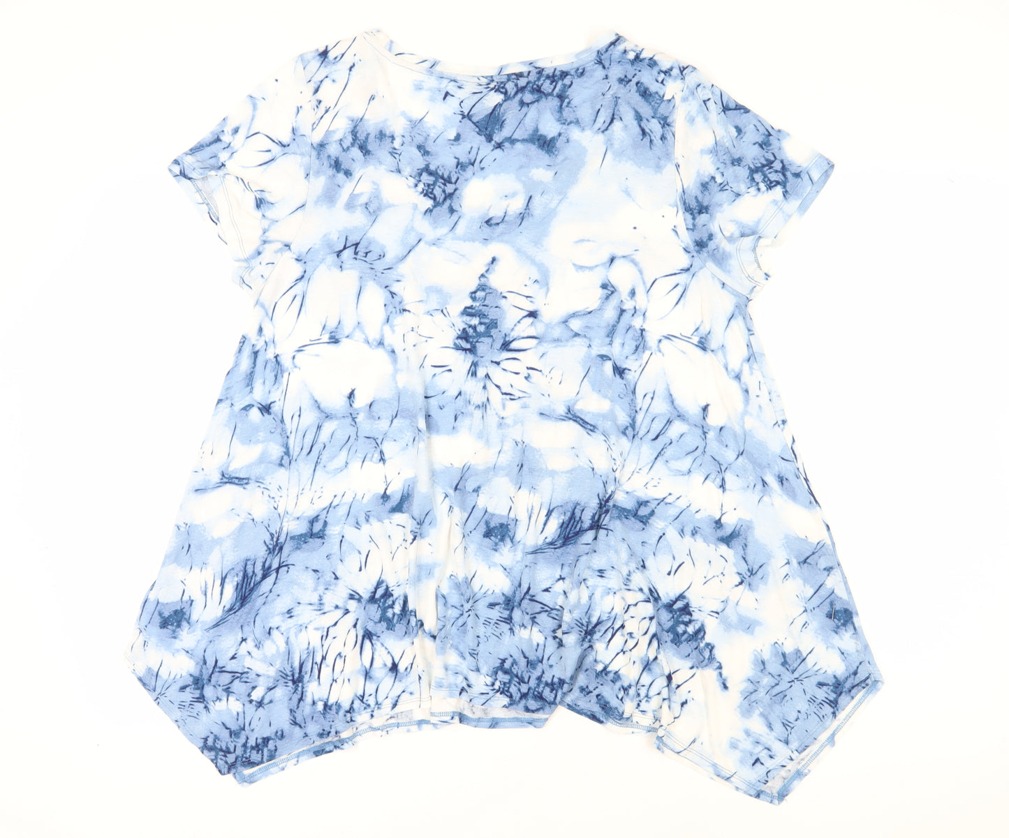Cynthia Rowley Women's Plus Size Blue Floral T-Shirt