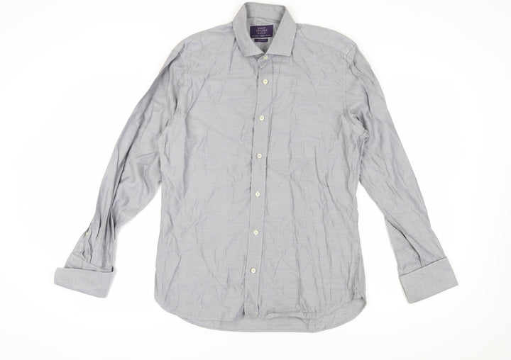 Savoy Taylors Guild Men's Grey Slim Fit Dress Shirt XL