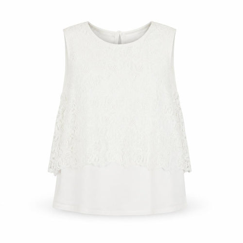 Laura Ashley Women’s White Lace Tank Top Size 12