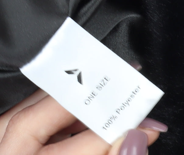 Ruve Black Faux Fur Motorcycle Jacket Women