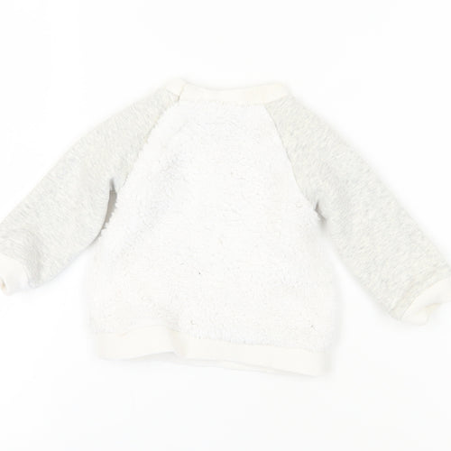 Joules Unisex Baby White Bear Jumper 3-6 Months Pullover