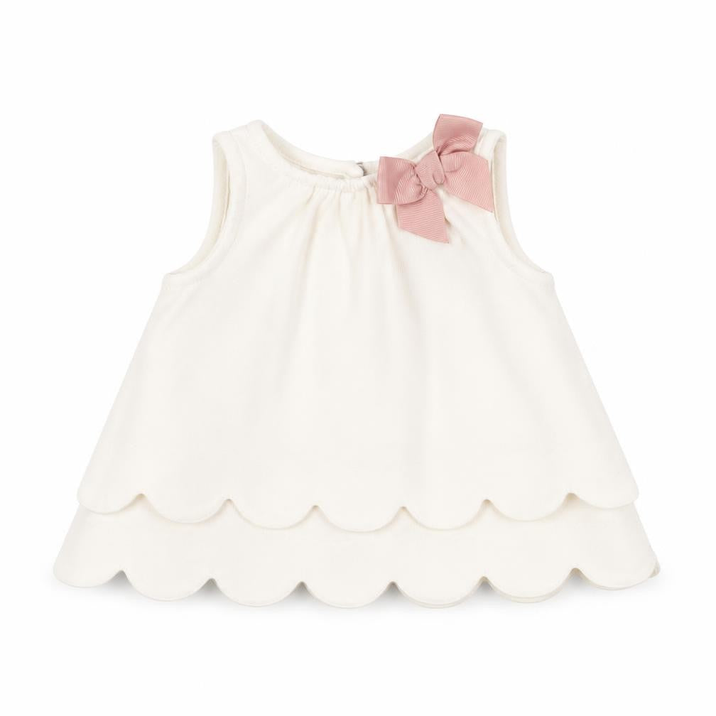 Tahari Unisex Baby White Sleeveless Blouse 3-6 Months