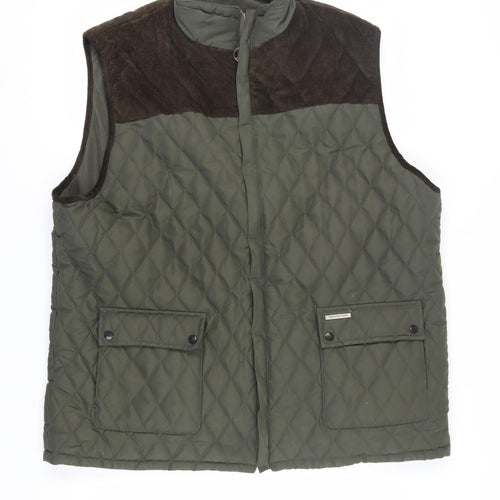 Country Estate Men's Green Quilted Waistcoat, 3XL Casual