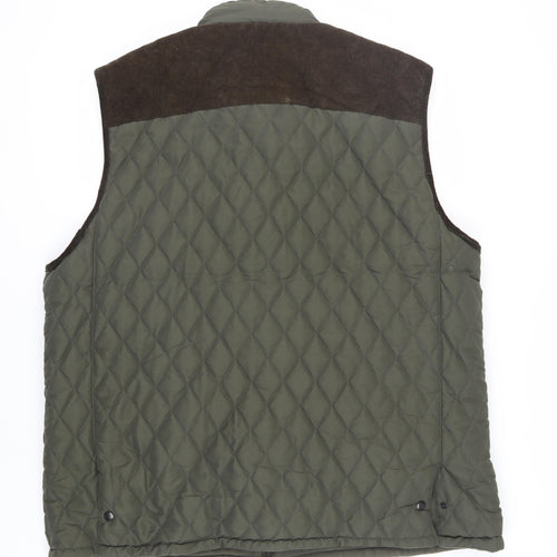Country Estate Men's Green Quilted Waistcoat, 3XL Casual