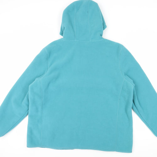 Damart Women's Blue Hooded Fleece Jacket Size 22