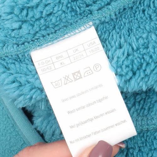 Damart Women's Blue Hooded Fleece Jacket Size 22