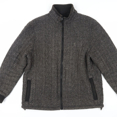 Marks and Spencer Men's Grey XL Full Zip Jumper