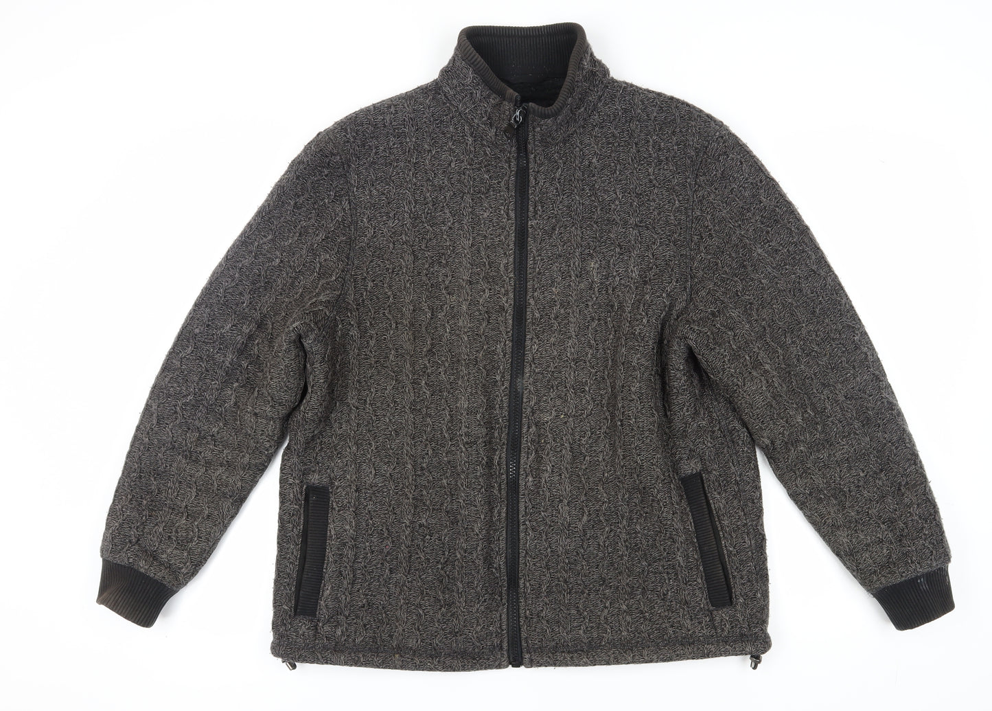 Marks and Spencer Men's Grey XL Full Zip Jumper