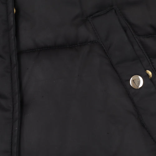 Topshop Women's Black Petite Puffer Jacket Size 8