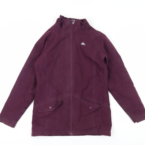 Trespass Purple Girls' Rain Coat, Size 11-12, Waterproof Weather