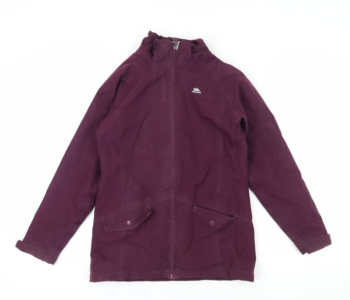 Trespass Purple Girls' Rain Coat, Size 11-12, Waterproof Weather