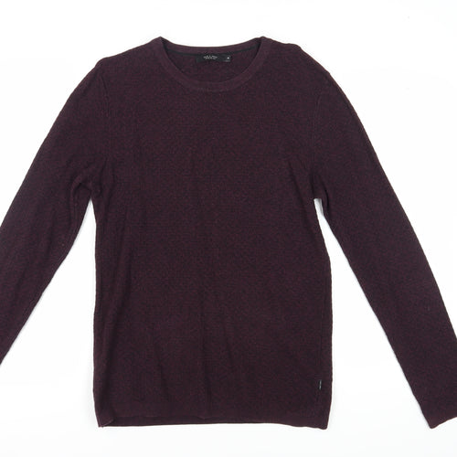 Jack & Jones Premium Men’s Purple Waffle-Knit Pullover M