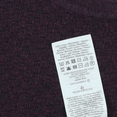 Jack & Jones Premium Men’s Purple Waffle-Knit Pullover M