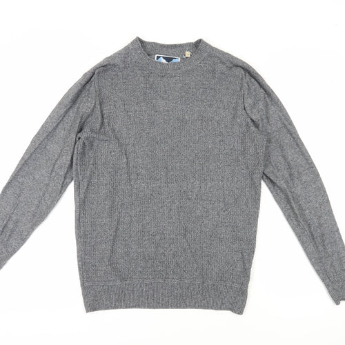 Mantaray Men's Grey Cotton Pullover Jumper M