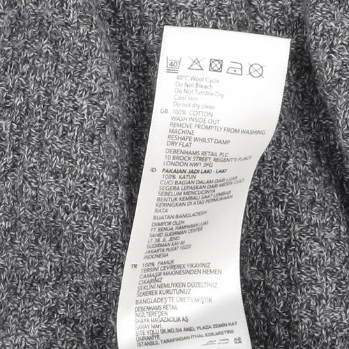 Mantaray Men's Grey Cotton Pullover Jumper M