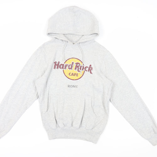 Hard Rock Cafe Grey Hoodie Unisex Small Pullover Casual