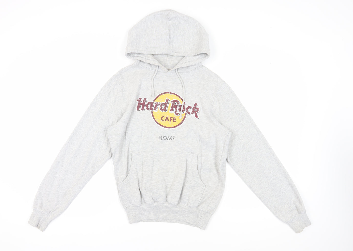 Hard Rock Cafe Grey Hoodie Unisex Small Pullover Casual