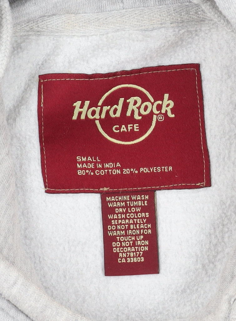 Hard Rock Cafe Grey Hoodie Unisex Small Pullover Casual