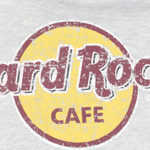 Hard Rock Cafe Grey Hoodie Unisex Small Pullover Casual